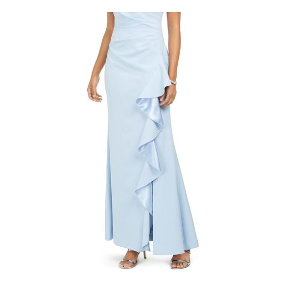 VINCE CAMUTO Womens Light Blue Maxi Formal Dress Petites 6P - Picture 3 of 4